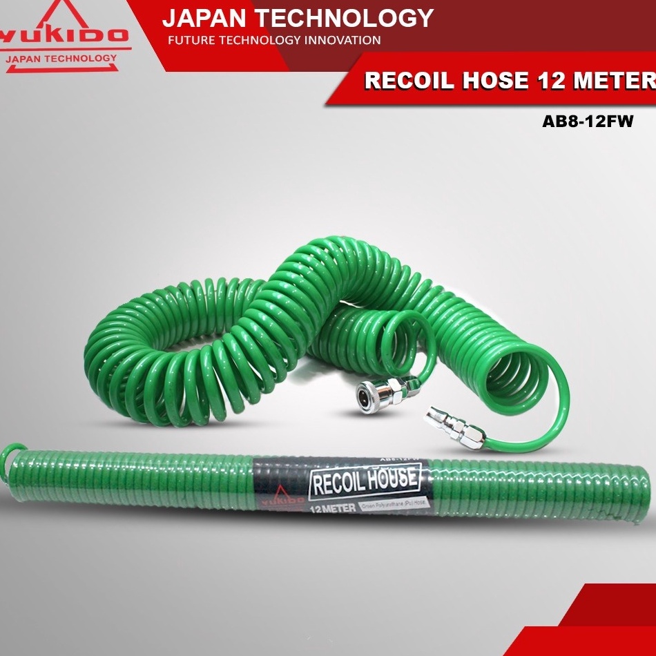 Terlaris.. TERMURAH Recoil Hose 9 Meter - Selang kompresor spiral 9 Meter YUKIDO