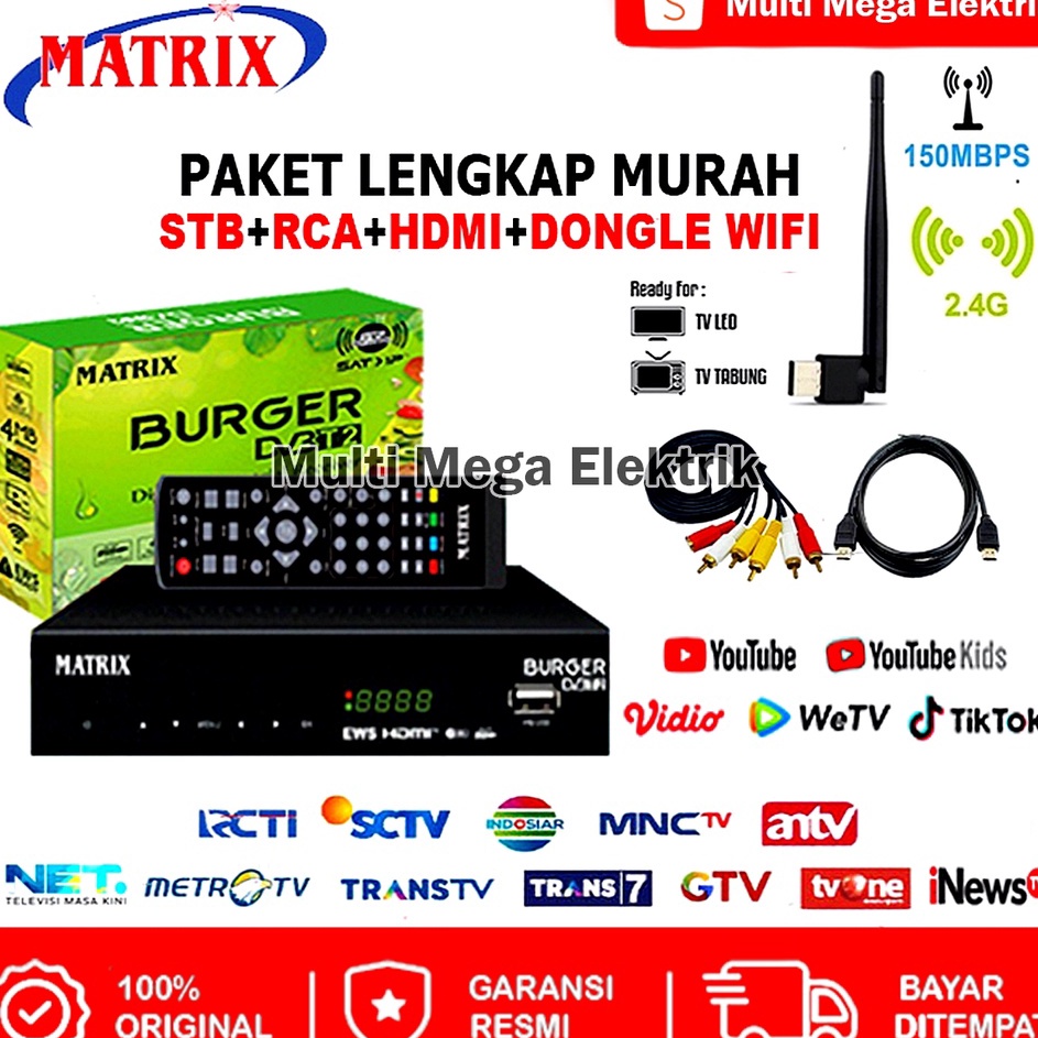 Serba Murah STB / SET TOP BOX TV DIGITAL / STB TV DIGITAL MATRIX BURGER / STB SANEX / STB WELHOME / 