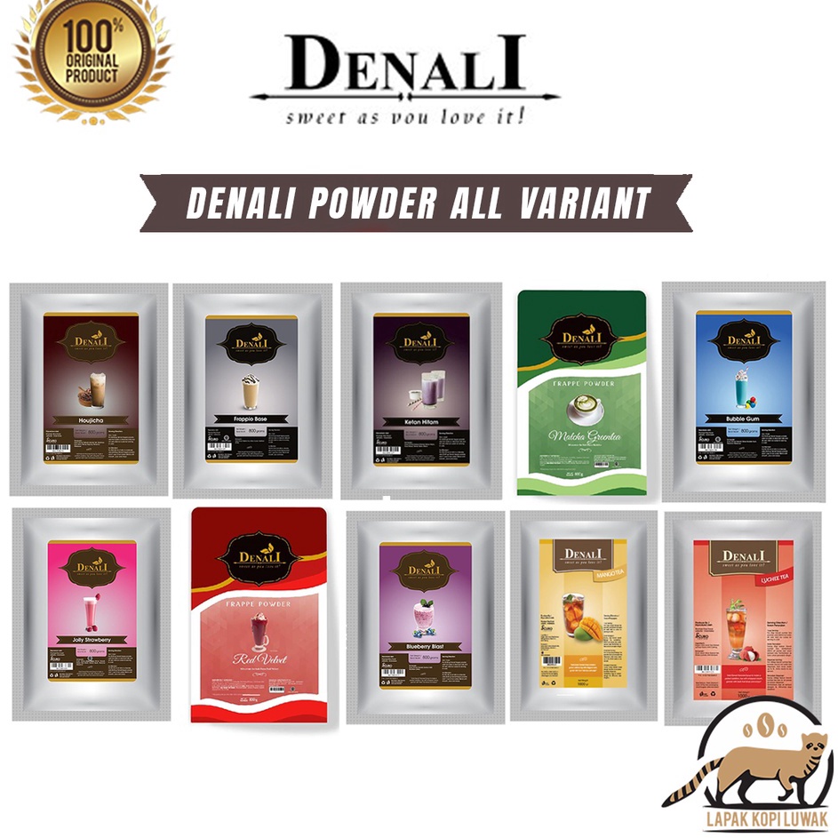 

YTWX7583 8.8 Denali Powder All Variant - Red Velvet, Matcha, Cocoa Signature, Taro, Dark Cocoa, Avocado