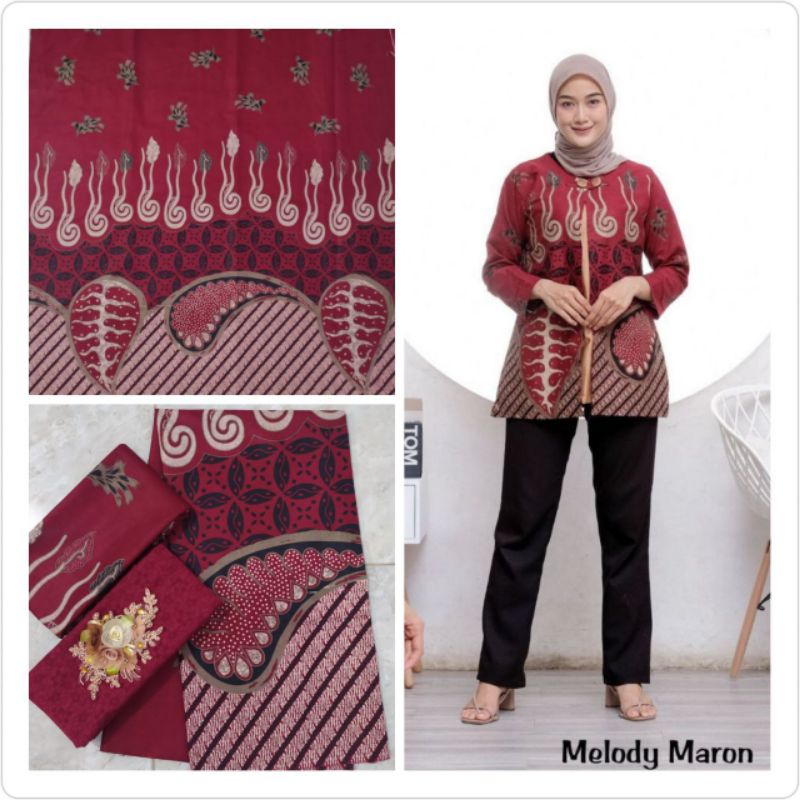 Kain Batik Printing Modern Kain Meteran Bahan Baju Batik Pekalongan Seragam Bridesmaid Terbaru