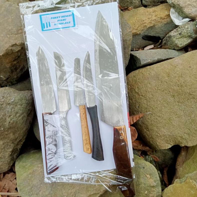 Terbaik Promo Termurah  Set Pisau Semangka Isi 5 Pcs Pisau Dapur Stainless Anti Karat Tajam | Pisau 