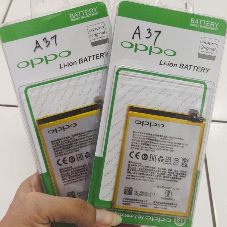 Stok terbaru  Batre Baterai HP OPPO A37 / OPPO A37F ORIGINAL 100% BLP615 - Batu Battery Batrei Bater
