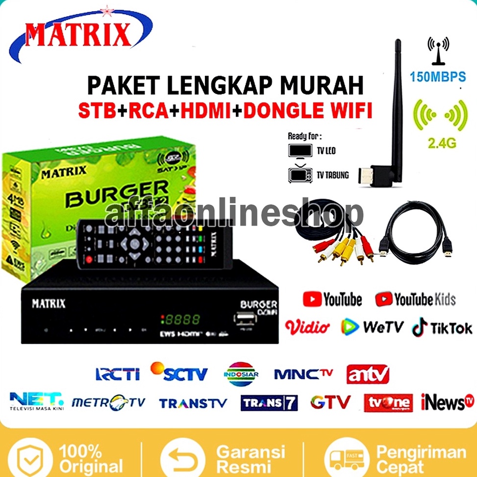 ｀ Az STB / SET TOP BOX TV DIGITAL / STB TV DIGITAL MATRIX BURGER / STB SANEX / STB WELHOME / SET BOX