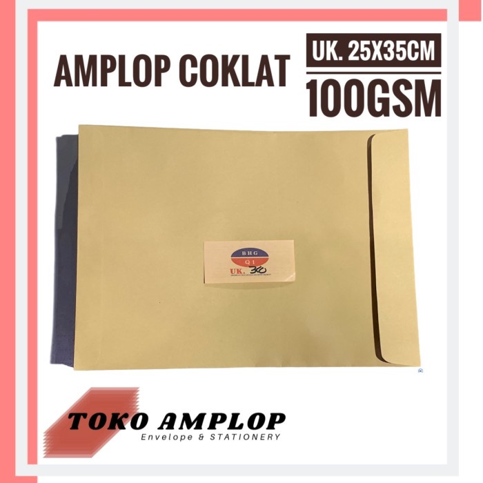 

Terlaris Amplop Coklat Folio Tebal 100 Gsm 25X35