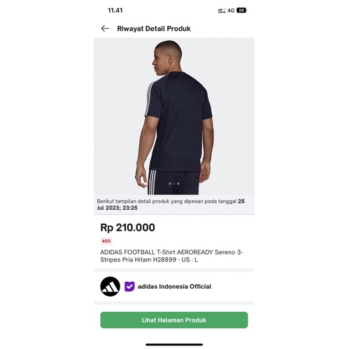 Adidas Football T-Shirt AEROREADY H28899 Original