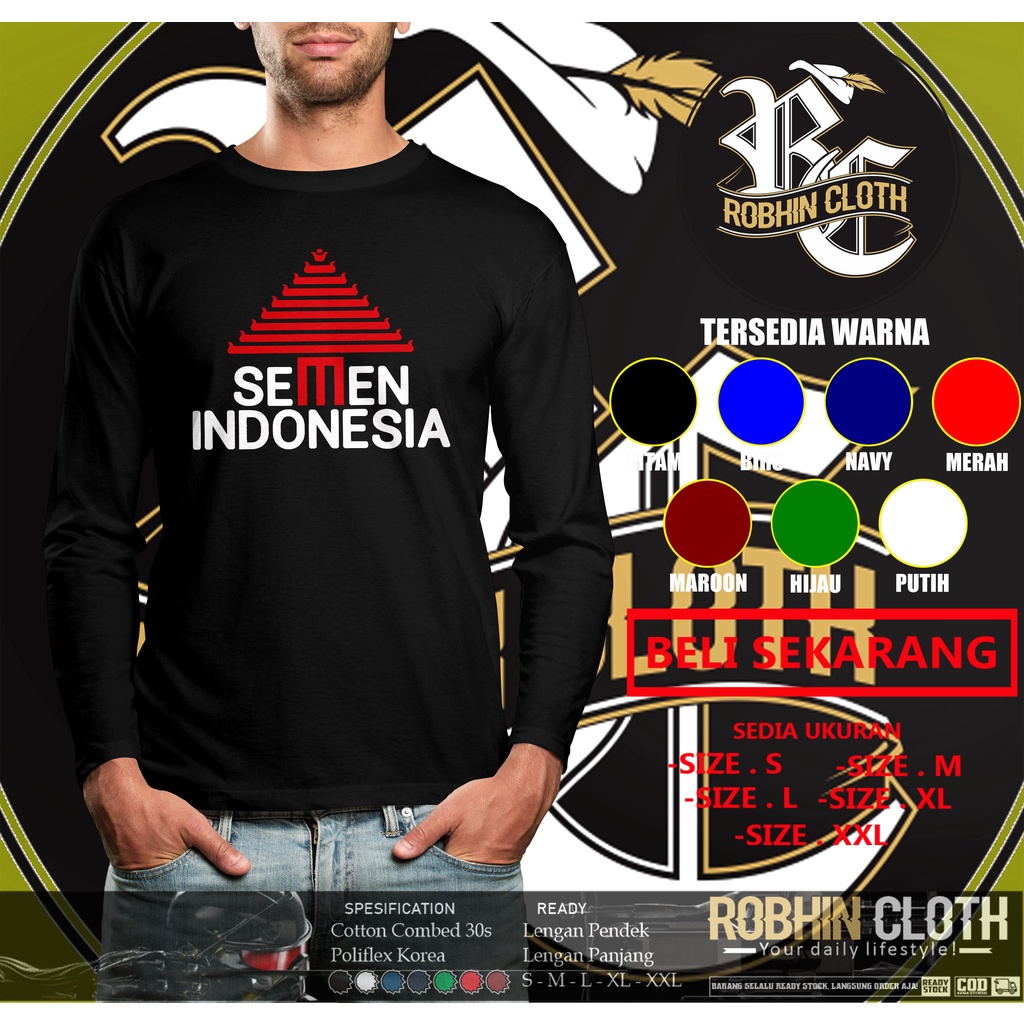 Kaos Semen Indonesia Logo Lengan panjang Baju Perusahaan