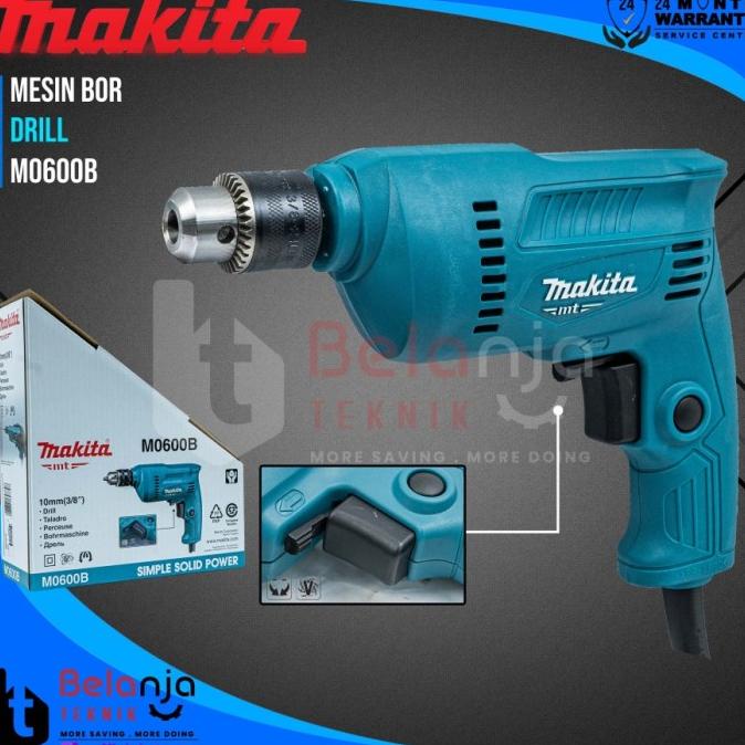 Maktec Mesin Bor Tangan Listrik Mt 60 350 Watt 10 Mm Driver Dril Mt60