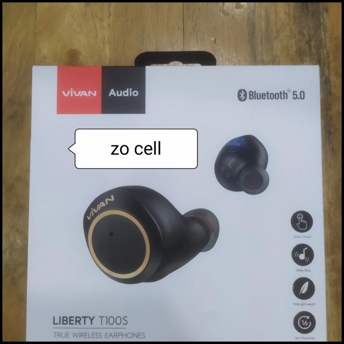 Terlaris Vivan Tws Headset Bluetooth Liberty T100S Earbuds Wireless Stereo