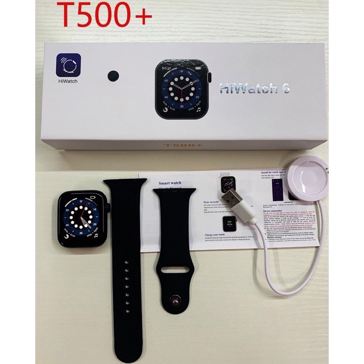 Stock banyak Bisa COD SmartWatch T500+ Plus Hiwatch 6 Original Full Screen Series 6 Wa Tlp Support I