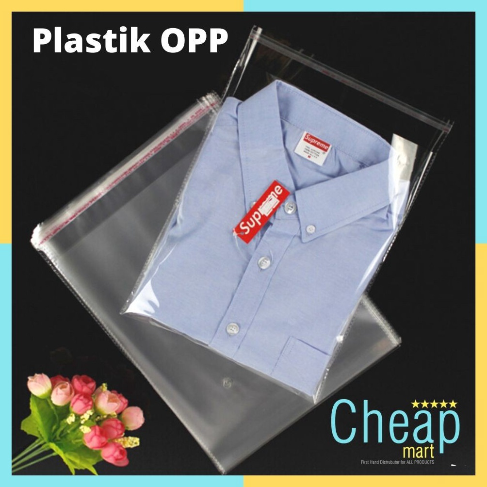 

HG4872 [100] 25 x 35 Plastik OPP + Seal Perekat kaca Kaos / Baju / Celana 5453