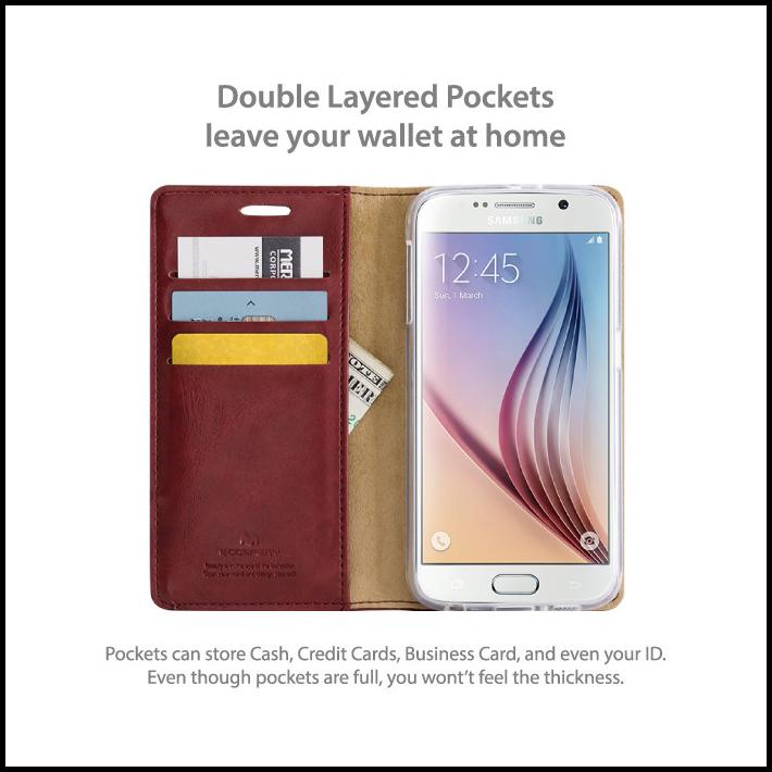 Terlaris Goospery Samsung Galaxy Note 8 Blue Moon Flip Case