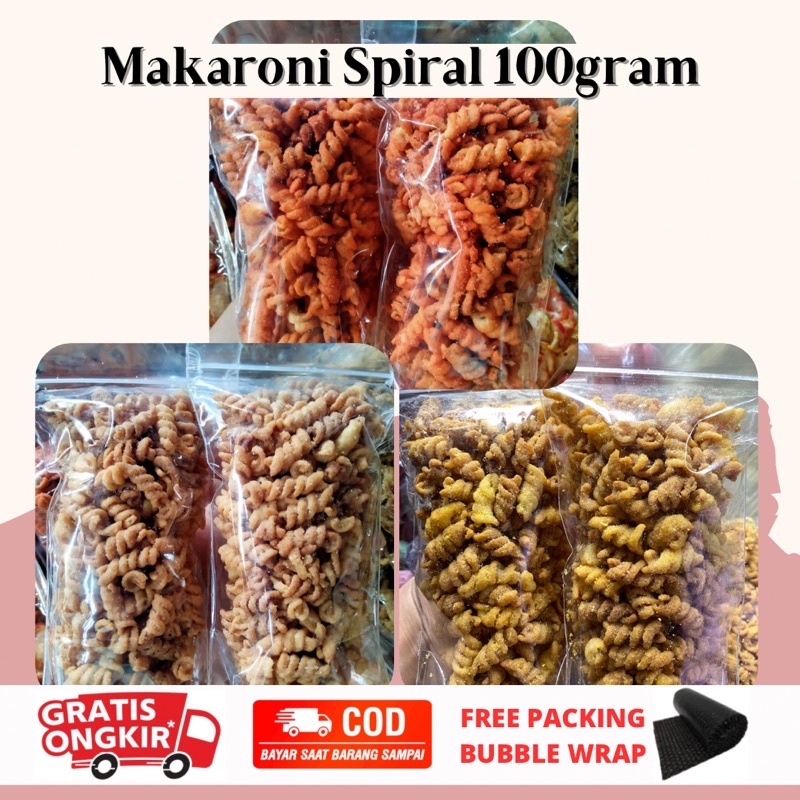 

MAKARONI SPIRAL 100GRAM | MAKARONI SPIRAL PEDAS | MAKARONI SPIRAL SAPI PANGGANG & JAGUNG MANIS