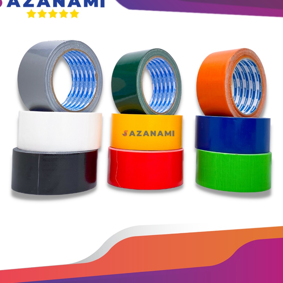 

Terbaru LAKBAN KAIN WARNA 2" X 12M CLOTH TAPE SAZANAMI