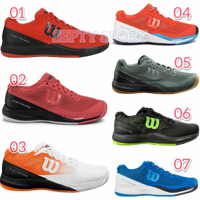 SEPATU TENIS WILSON RUSH PRO 3.0 SEPATU TENNIS WILSON