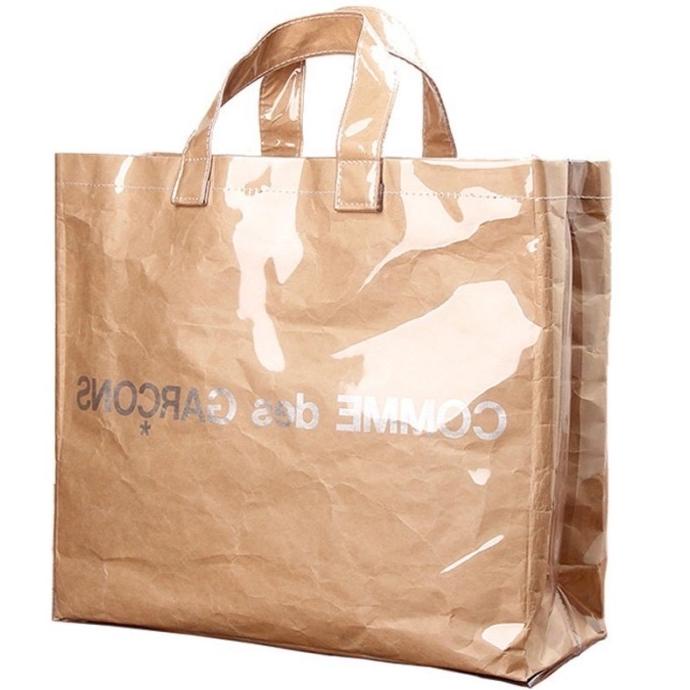 Comme Des Garcons Tote Bag Beige - ORIGINAL GUARANTEE 100%