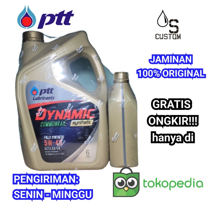 Bestseller Oli Diesel Ptt Dynamic 5W40 7L Acea A3 B4 Full Synthetic