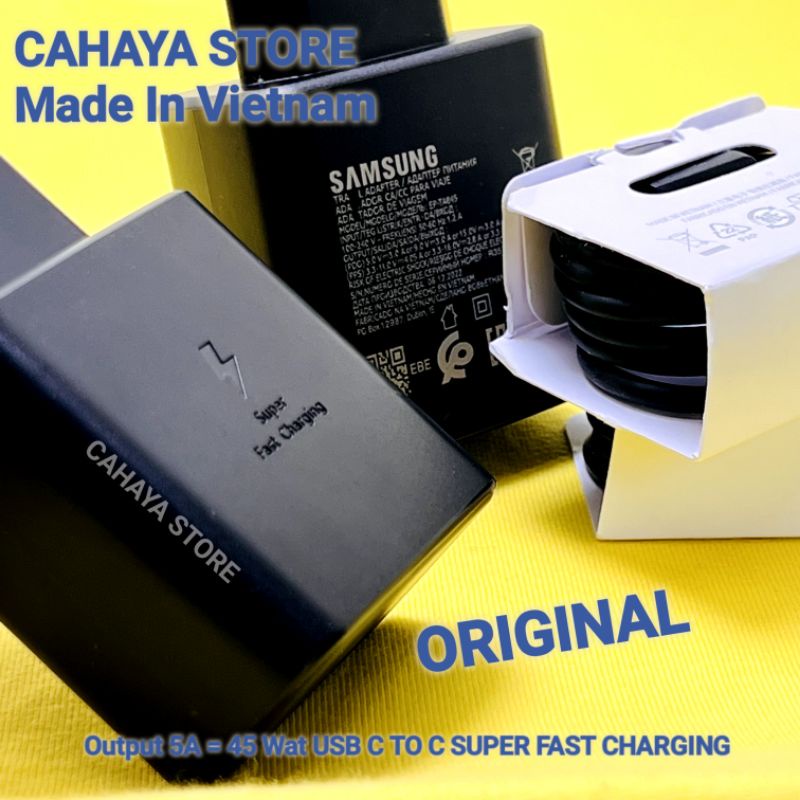 Charger S4mSunG Gaalaxi 45W 5A Terlaris Super Fast Charging Original Bawaan Hp Baru Tipe A53 A54 A70