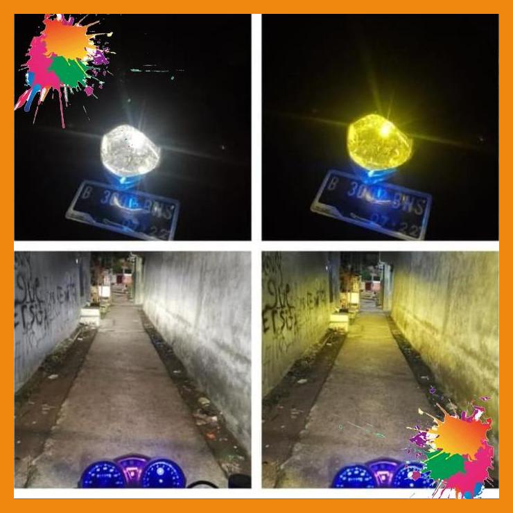 lampu led 3 sisi luminos z2 putih kuning 2 warna [cmc]