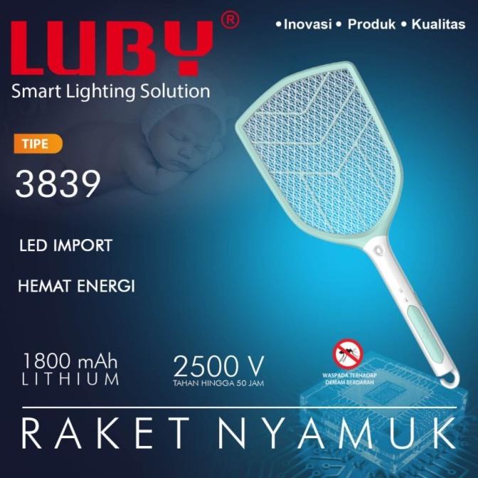 @@@@] Raket Nyamuk LUBY 3839 / L3839 / L-3839 / Setrum Nyamuk