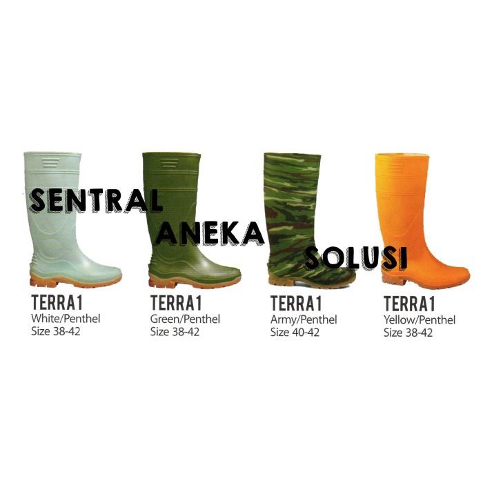 Ap Terra 1 Serries Green White Yellow Sepatu Ap Boots