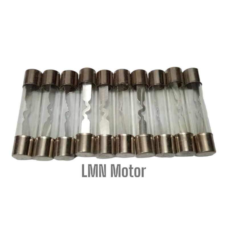 sekring kaca/tabung 15 Ampere (isi 10pcs)