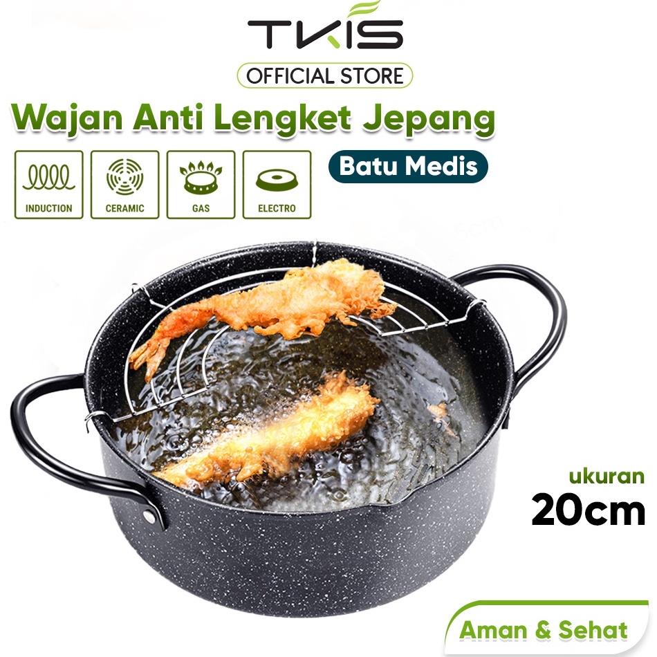 STOK TERBATAS!. TKIS Panci penggorengan / Panci multifungsi Deep Frypan Cookware TK-829