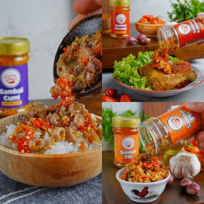 

Paket 3 Botol Sambal Bawang / Sambal Cumi / Sambal Ebi Little Rawit
