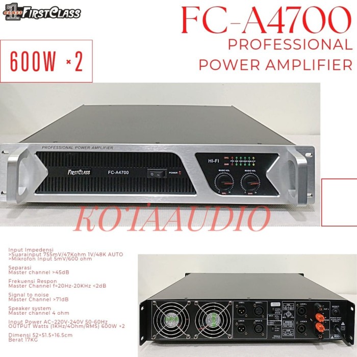 POWER AUDIO FIRSTCLASS FC A4700 / FCA4700 FIRST CLASS FCA-4700