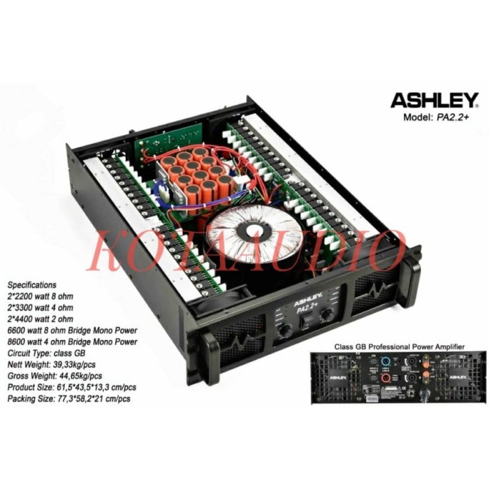POWER AMPLIFIER ASHLEY PA 2.2+ / PA2.2+/ PA 2.2 PLUS CLASS GB ORIGINAL