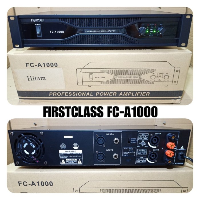 POWER AMPLIFIER FIRSTCLASS FC A1000/FC A 1000 FIRST CLASS