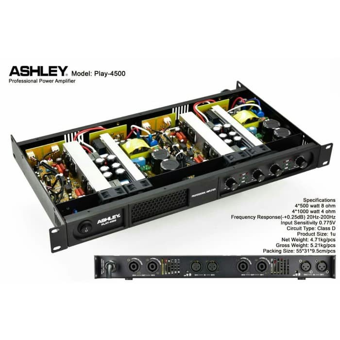 POWER ASHLEY PLAY 4500 ORIGINAL AMPLIFIER 4 CHANNEL CLASS D