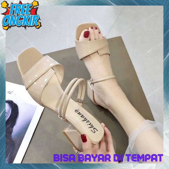 Sandal Wanita Wedges Premium Murah Kekinian Style Trendy Wejes Cewek Perempuan Karet Korea Branded O