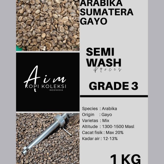 

Green Bean ARABIKA GAYO - Biji Kopi Mentah Komersial grade 1kg