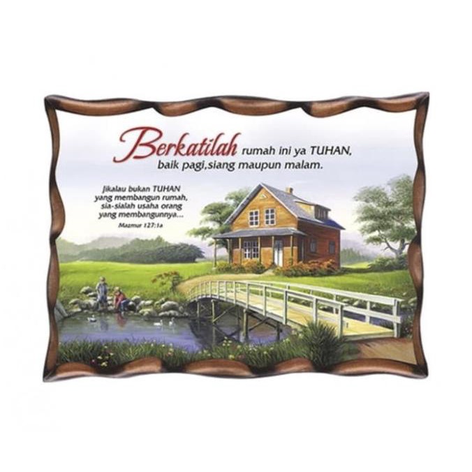 Hiasan Dinding Berkatilah - Pajangan Rumah Kristen atau Katolik
