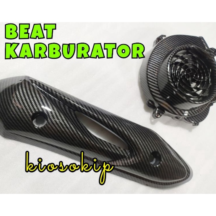 Cr tameng beat karburator carbon kipas beat karburator carbon 2 pcs ✯ Ready Stock