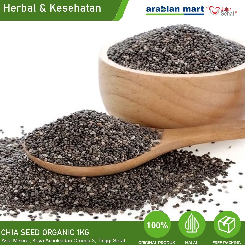 

Buruan Beli.. Organic Black Chia Seed 1kg dari Mexico Kaya Omega 3, Antioksidan, LDV