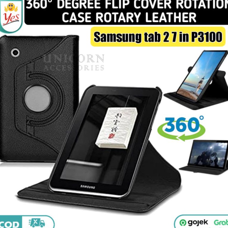 ➢ Case Samsung tab 2 7 inci / Samsung 2 7 inci / P3100 P3110 / Casing / Flip Cover / Rotary / Temper