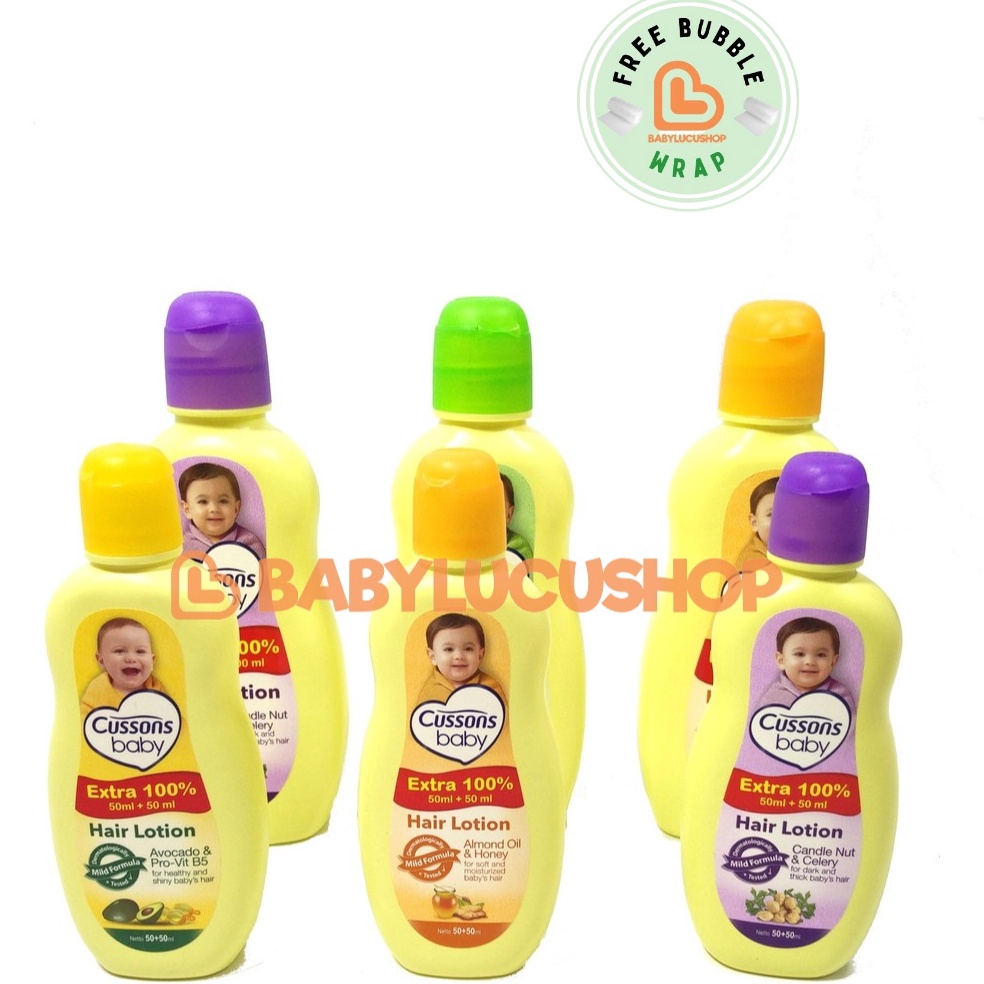 [PROMOKPL2] Cussons Baby HAIR LOTION 50+50ml / 100+100ml Cusson Lotion Rambut Bayi Fora Minyak Kemir