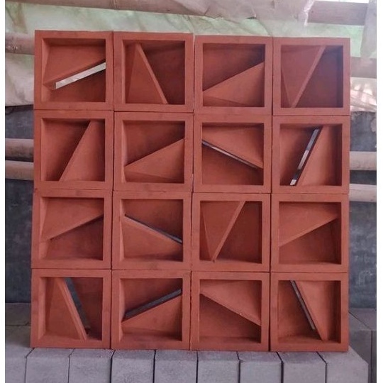 roster beton minimalis, loster beton minimalis, roster terakota, roster merah, loster merah