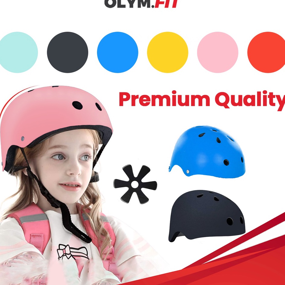 Fy HIGH QUALITY Helm Sepeda Anak Umur Usia 3 - 12 Tahun Helem Skateboard Otoped Sepatu Roda ✦ ❈ ¯