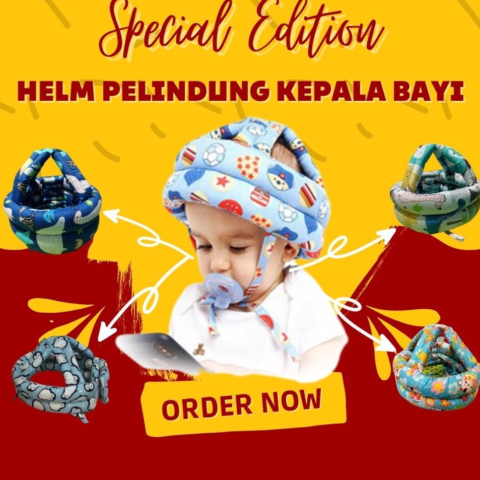 Hot Sale VcV HELM PELINDUNG KEPALA BAYI PELINDUNG KEPALA BAYI PELINDUNG KEPALA BAYI MERANGKAK ❄ Best