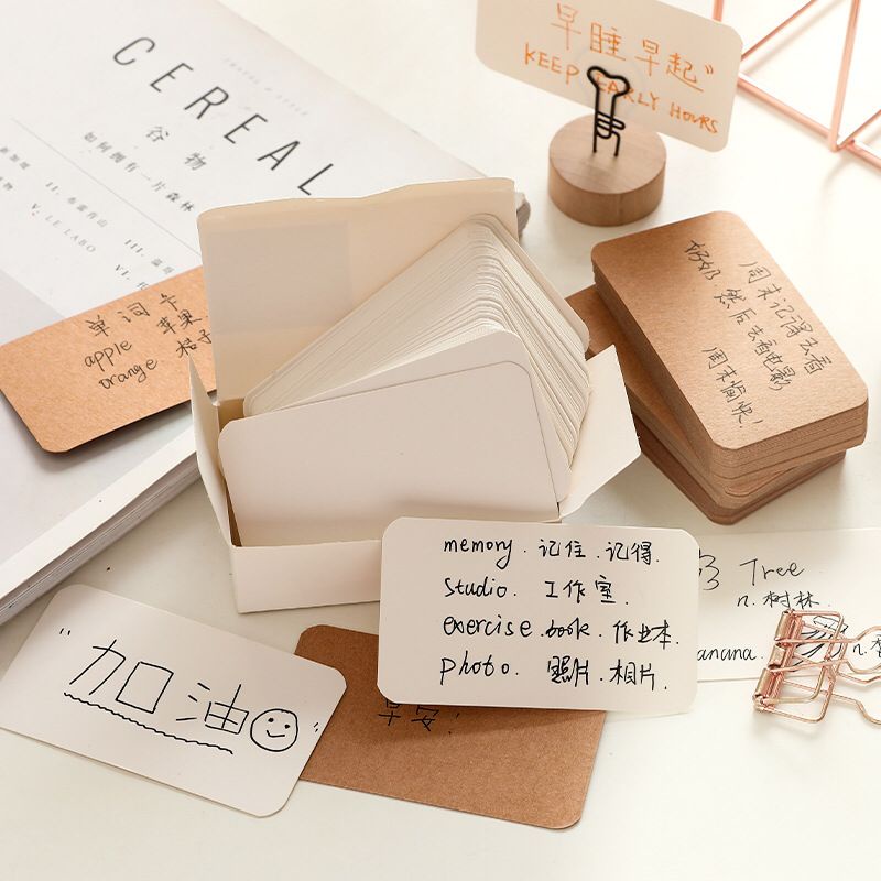 

MT3 [MILOLI] 100LEMBAR KARTU UCAPAN/ KARTU KOSONG NOTEPAD KRAFT NOTEPAD GREETING CARDS - F0197 T2R