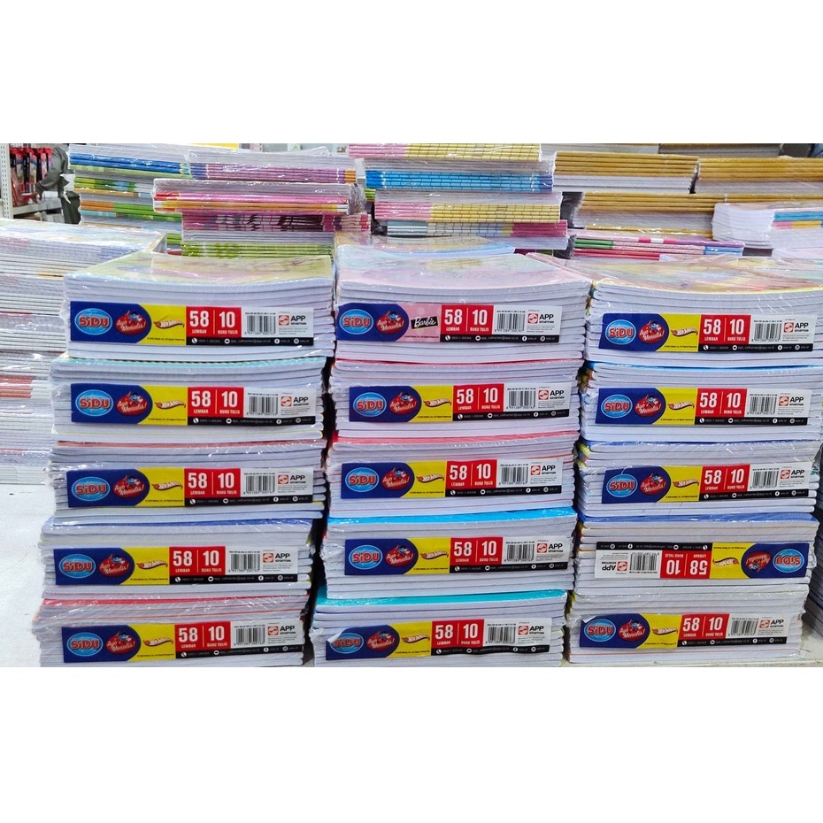 

DJ8 BUKU TULIS SIDU 58 / BUKU TULIS SINAR DUNIA 58 LEMBAR 10 PCS/ BUKU TULIS MURAH CF5