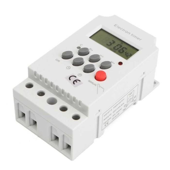 Mcb Timer Digital Otomatis Pemutus Listrik 25A 220V Layar Lcd