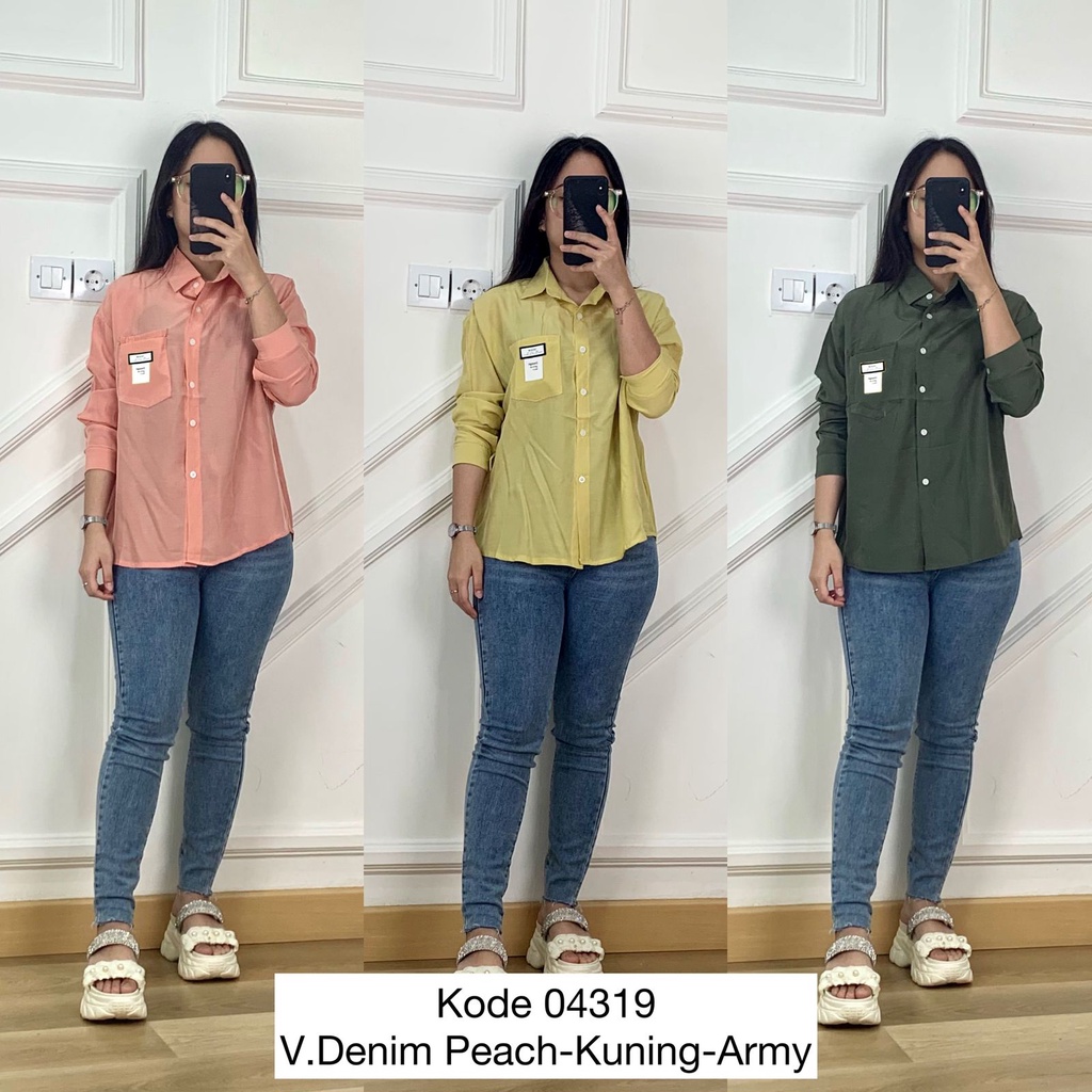 Kemeja Wanita Lengan Panjang Kekinian I Baju Kemeja Lengan Panjang I Baju Kemeja Wanita Lengan Panja