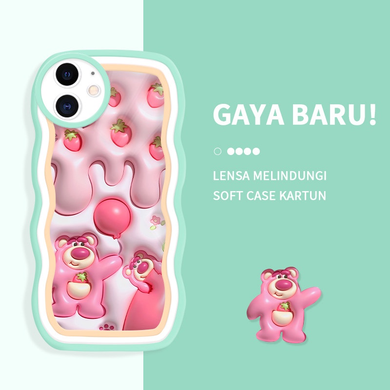 Casing Ponsel untuk iPhone 11 12 Pro MAX XR X XS MAX 12 Mini Case Kartun Lucu Beruntung Berwarna war