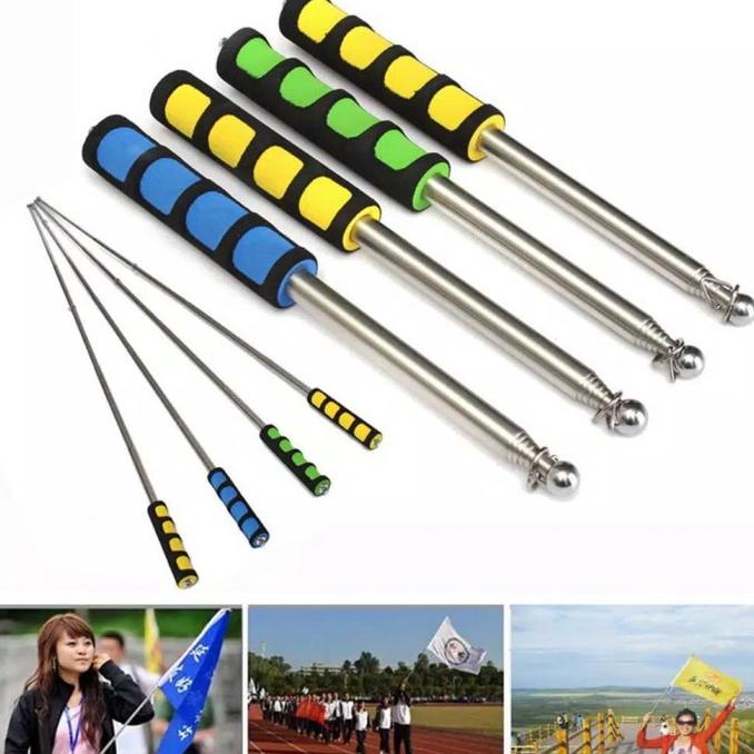 Tiang Bendera Telescopic Portable
