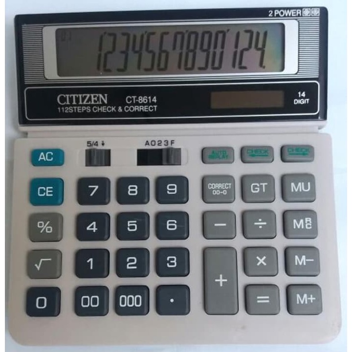 

Original Kalkulator Dagang 14 Digit Citizen CT-8614 buruan