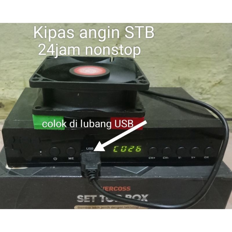 kipas pendingin STB,tv box, wifi roter, amplifier, tinggal colokdilubang usb