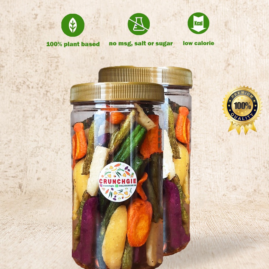 

Model Terkini 1L Crunchgie Keripik Sayur Krispi Keripik Buah Snack Sehat Snack Diet Crunchy Veggie ➢❈